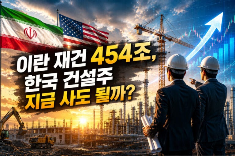 이란 재건 454조, 한국 건설주 지금 사도 될까 2026년 투자 전망 5가지 체크포인트
